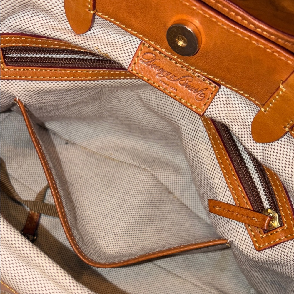 Dooney & Bourke Tan Leather Shoulder Bag - Picture 14 of 16